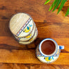 Image 1 of Default Title for the product ExclusiveLane Yellow Sparrows Handpainted Decorative Wooden Coasters Set of 4