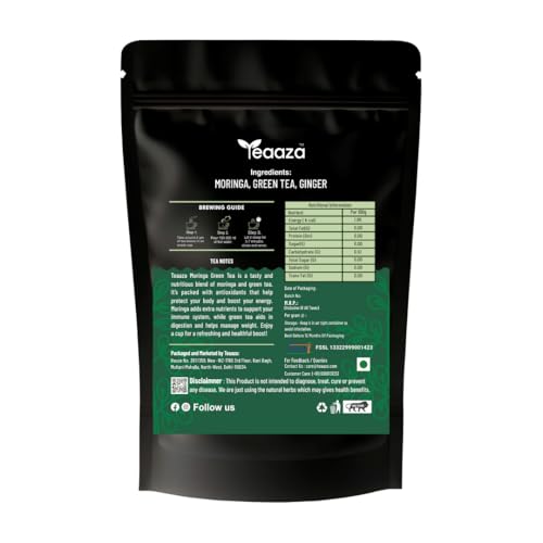 Image 6 of Teaaza Moringa Green Tea 100 Grams -50 Cups