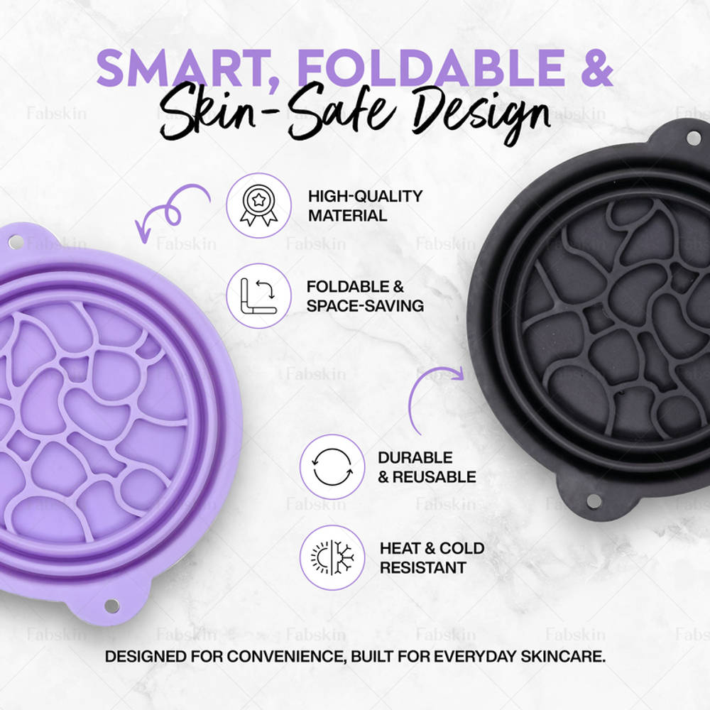 Image 3 of Fabskin Ice Face Bowl For Facial Icing & Cold Water Therapy - Purple With Cleaning Sponge