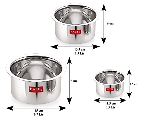 Image 17 of HAZEL Stainless Steel Patila with Lid Cooking Vessel