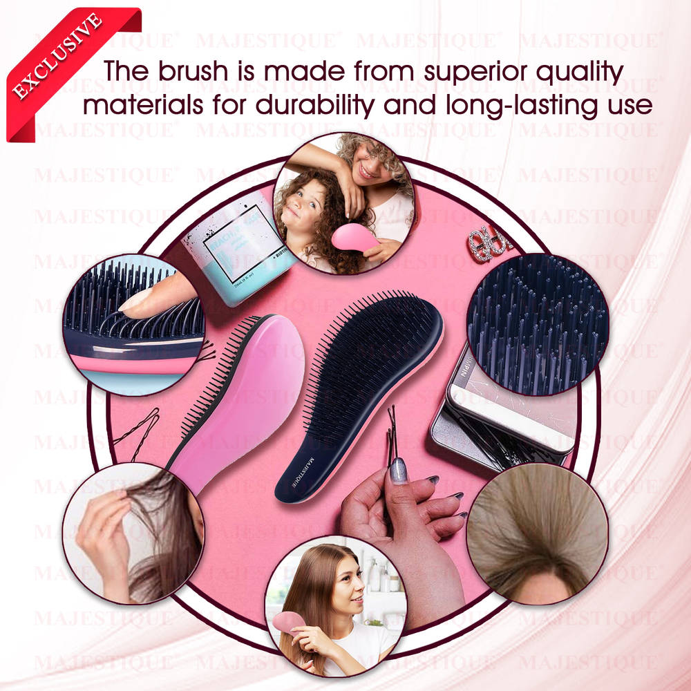 Image 7 of Majestique Wide Curve Detangling Hair Brush