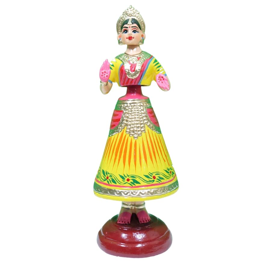 Image 4 of Yellow for the product Kondapalli Handmade Dancing Doll | Size 12.9 Inch