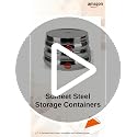 Image 2 of Sumeet Stainless Steel Belly Shape Flat Canisters Storage Containers Set of 2 Pcs (1.5 Ltr & 2 Ltr Capacity)