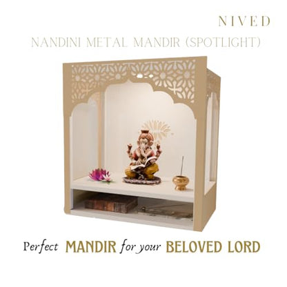 Image 7 of NIVED NANDINI Metal Mandir with Spotlight 19 x 18 x 10 inch