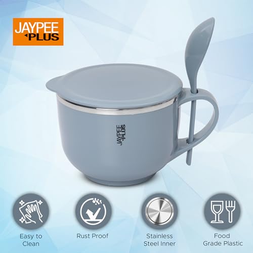 Image 6 of Jaypee Plus Stainless Steel Soup Bowl with Lid & Spoon Holder