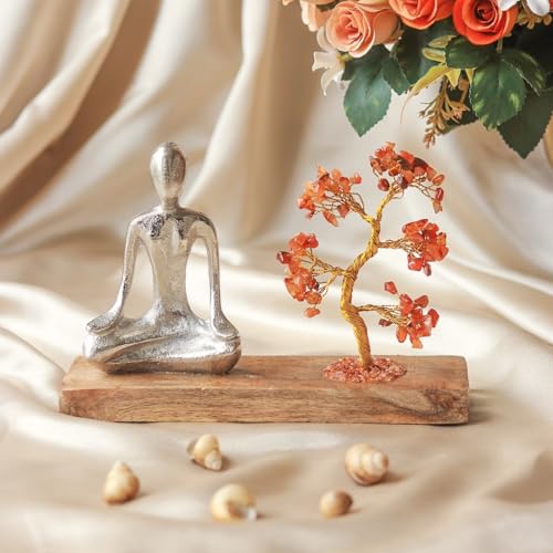 Image 3 of RITUALISTIC Nirvana Carnelian Crystal Tree Handcrafted Gemstone Tree 22 x 14.5 Cm