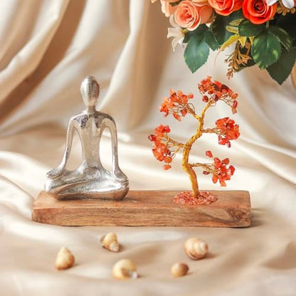 Image 3 of RITUALISTIC Nirvana Carnelian Crystal Tree Handcrafted Gemstone Tree 22 x 14.5 Cm