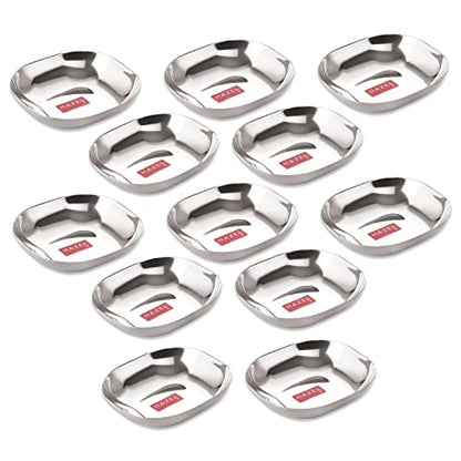 Image 18 of SS, 450 ML / Set of 12 for the product HAZEL Steel Dessert Silver Plate