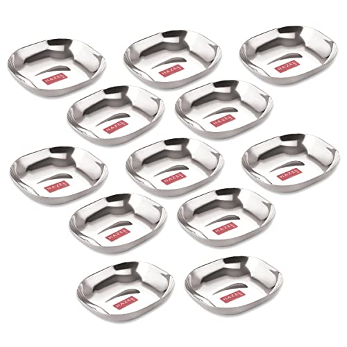 Image 17 of SS, 400 ML / Set of 12 for the product HAZEL Steel Dessert Silver Plate
