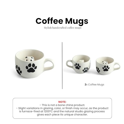 Image 6 of ExclusiveLane Furry Friend Surprise 3D Animal Ceramic Coffee Mugs Set of 2 210 ml
