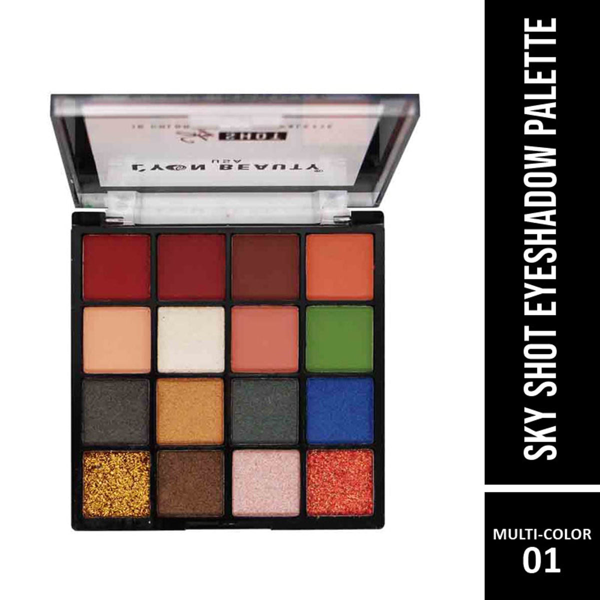 Image 1 of 2 gm / Pack of 1 for the product Lyon Beauty Sky Shot 16 Color Eyeshadow Palette - Multi-Color 01
