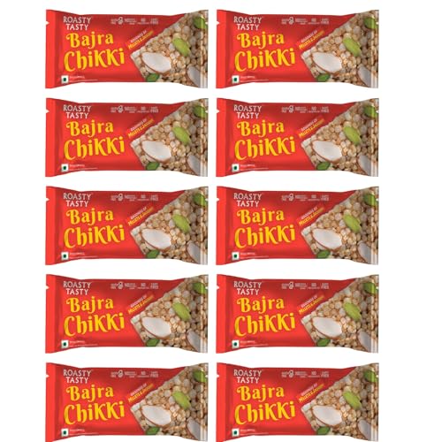 Image 5 of Roasty Tasty Bajra Chikki | Millet Chikki Bars | Peanut Chikki with Jaggery | Pack of 2 | 20 Pcs | 15g each