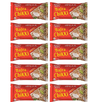 Image 5 of Roasty Tasty Bajra Chikki | Millet Chikki Bars | Peanut Chikki with Jaggery | Pack of 2 | 20 Pcs | 15g each
