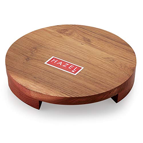 Image 3 of Hazel Wooden Polpat Roti Roller Combo Large, 24cm, Sagwan, Brown, 2 Pc Set