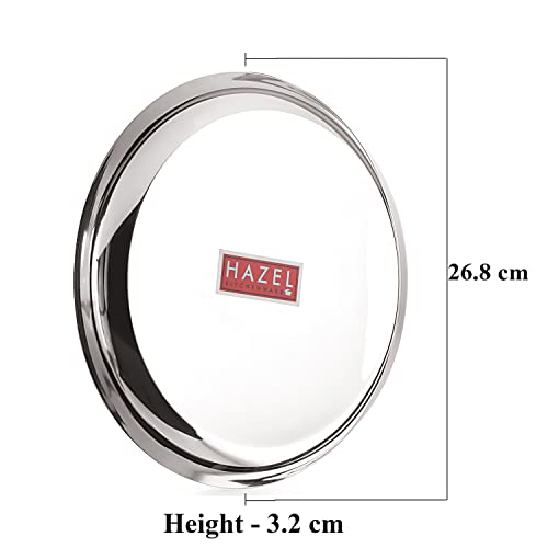 Image 5 of HAZEL Steel Dinner Plates Set, 26.8 cm