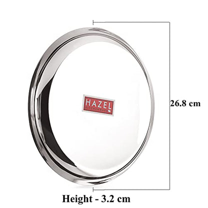 Image 3 of HAZEL Steel Dinner Plates Set, 26.8 cm