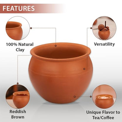 Image 4 of Mitti Cool Handcrafted Terracotta Clay Jully Cup Set - 150ml 6-Piece