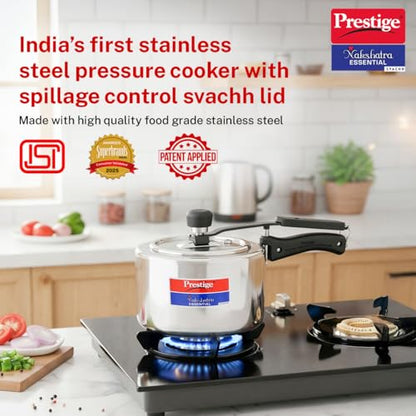 Image 2 of Prestige 2L Stainless Steel Nakshatra Essential Svachh Innerlid Pressure Cooker