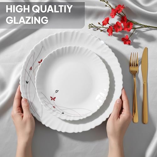 Image 9 of CELLO Lush Fiesta Dazzle Series Opalware Dinner Set