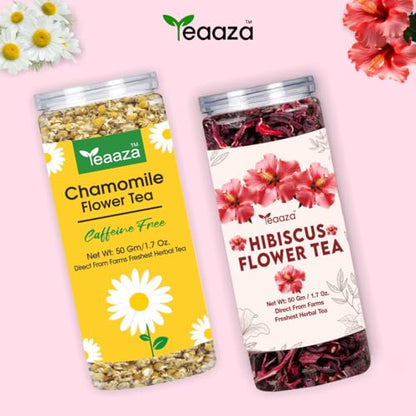 Image 2 of Teaaza Combo – Chamomile Flower Tea - 50G & Hibiscus Flower Tea - 50G