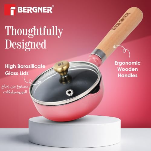 Image 7 of BERGNER Excalibur Lightweight Cast Iron Tadka Pan with Lid 12cm