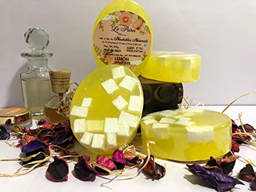Image 1 of Pack of 1 for the product Le Pura Lemon Handmade Bathing Soap - Natural, Refreshing & Paraben-Free 100g (Pack of 5+1)