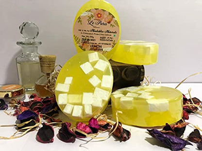 Image 1 of Pack of 1 for the product Le Pura Lemon Handmade Bathing Soap - Natural, Refreshing & Paraben-Free 100g (Pack of 5+1)