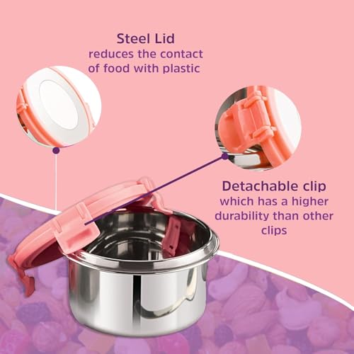 Image 6 of MARU Stainless Steel Lunch Box Set of 2, 350ML