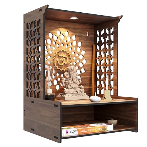 Image 1 of Default Title for the product Rellon Industries Temple for Home Mandir with LED Spot Light (A4)