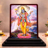 Image 1 of Default Title for the product Spiritual Art Lord Vishnu Wooden Table Idol 4x5 Inch HD Printed Decorative Piece