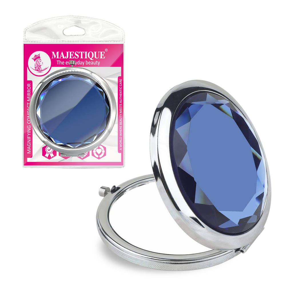 Image 1 of 1 pc for the product Majestique Crystal Edge Beauty Folding Mirror With Magnification