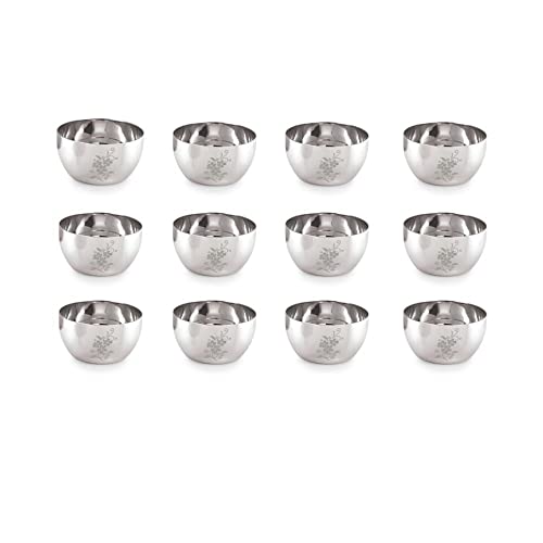 Image 2 of neelam Stainless Steel Lazer Etching JK Vati, 300 ml, Set of 12