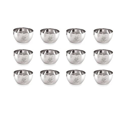 Image 2 of neelam Stainless Steel Lazer Etching JK Vati, 300 ml, Set of 12