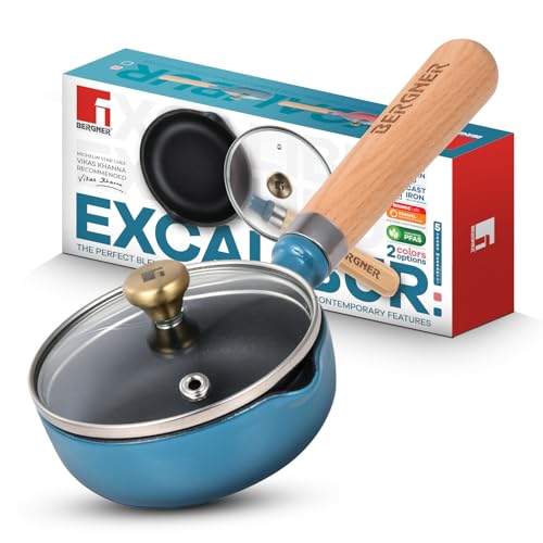 Image 1 of Default Title for the product BERGNER Excalibur Lightweight Cast Iron Tadka Pan with Lid 12cm