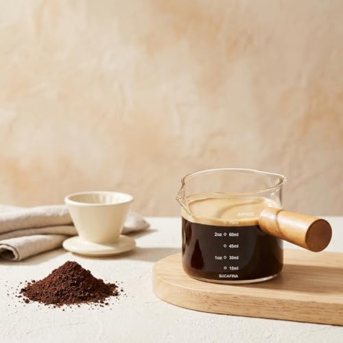 Image 1 of Default Title for the product Supvox Espresso Shot Glass 75ml Borosilicate Measuring Cup Dual Spout