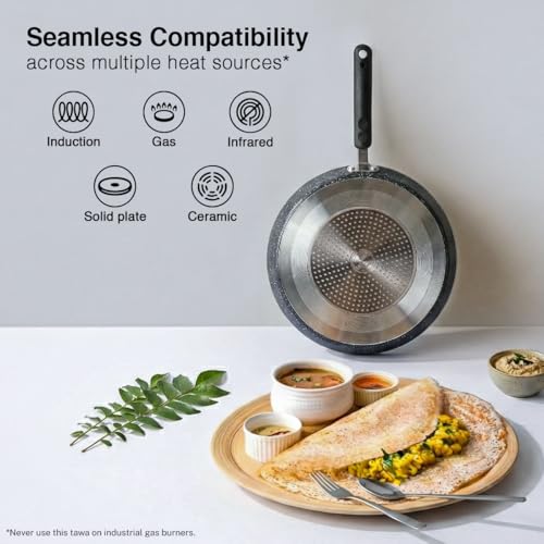 Image 6 of Prestige Omega Granite Non-Stick Dosa Tawa 30cm
