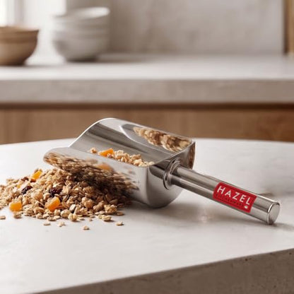 Image 6 of 1 / Half Round Scoop, Medium for the product HAZEL Stainless Steel Scoop Spoon