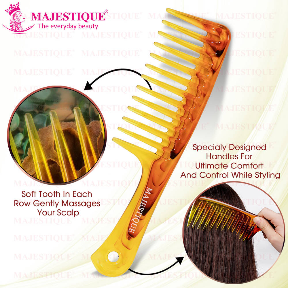 Image 4 of Majestique Premium Long Handle And Extra Wide Comb