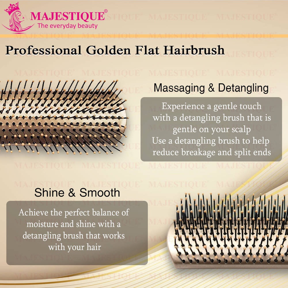 Image 3 of Majestique Golden Fusion Vent Hair Brush for Blow Drying - Styling and Solon for Men and Women