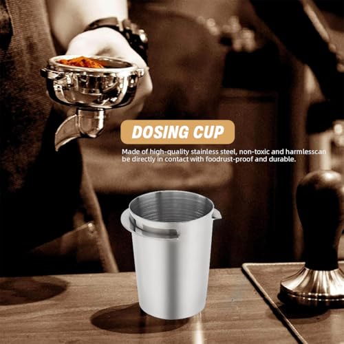 Image 5 of Supvox Coffee Ground Dosing Funnel Cup 51mm Wide Opening SUS Powder Cup