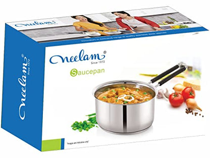 Image 5 of neelam Stainless Steel Saucepan, 1.5 litres, Silver