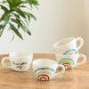 Image 1 of Default Title for the product ExclusiveLane Rainbow Bright Hand-Painted Ceramic Coffee Mug Set of 4 220 ML