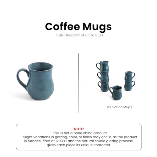 Image 5 of ExclusiveLane Belly Pot Ceramic Coffee Mugs Set of 6 300 ml