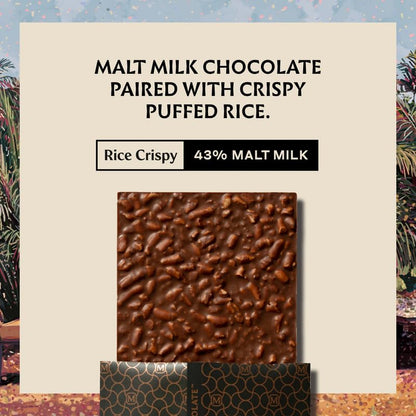 Image 3 of Manam Chocolate Signature Inclusion Tablet - Rice Crispy, 43% Malt Milk - 80g