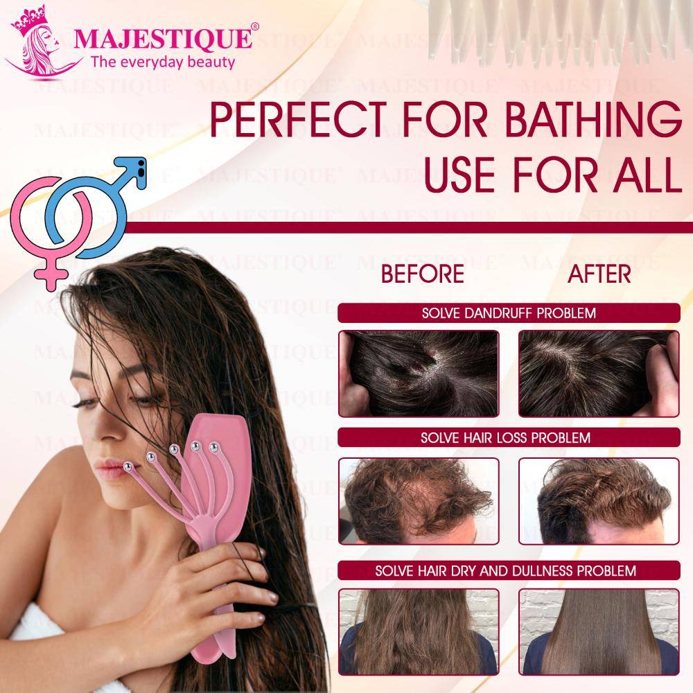 Image 6 of Majestique 2-In-1 Hair Massaging Set