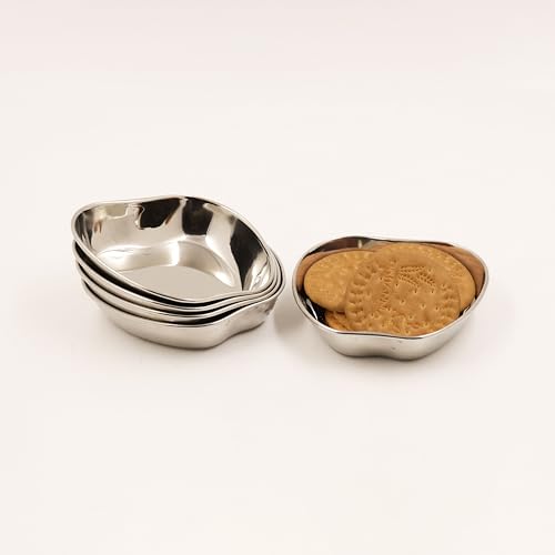 Image 4 of Apple Plate -5 for the product Spillbox Stainless Steel Halwa Plates