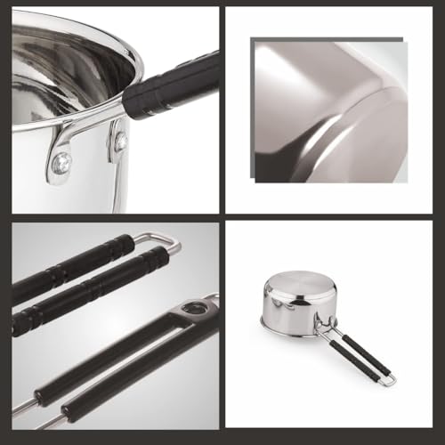 Image 7 of neelam Stainless Steel Sauce Pan, 1150ml, 1 Piece (Silver)