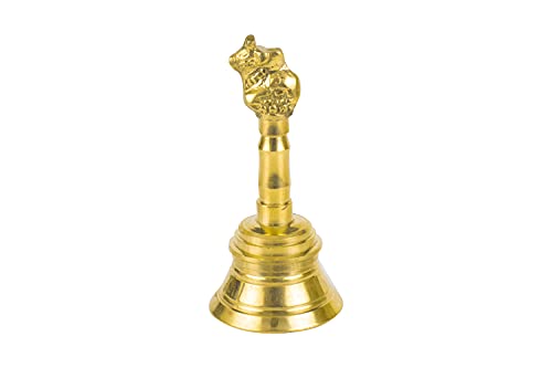 Image 1 of Default Title for the product Spillbox Traditional Brass Bell/Worship For Temple Home - 4" Inch Nandi
