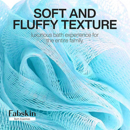 Image 6 of Fabskin Bath Brush Loofah For Men & Women With Wooden Handle Blue