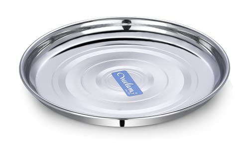 Image 4 of neelam Stainless Steel 12, 22 Gauge Diamond Thali Set of 6, 26.5 cm